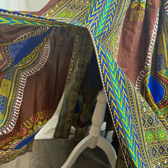 Rainbow Maxi Skirt Women’s One Size Bohemian Lagenlook Multicolored Cotton - Picture 4 of 9